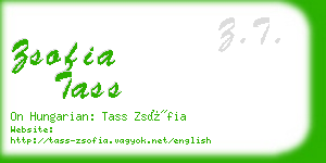 zsofia tass business card